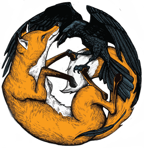 Fox and Raven Illustration